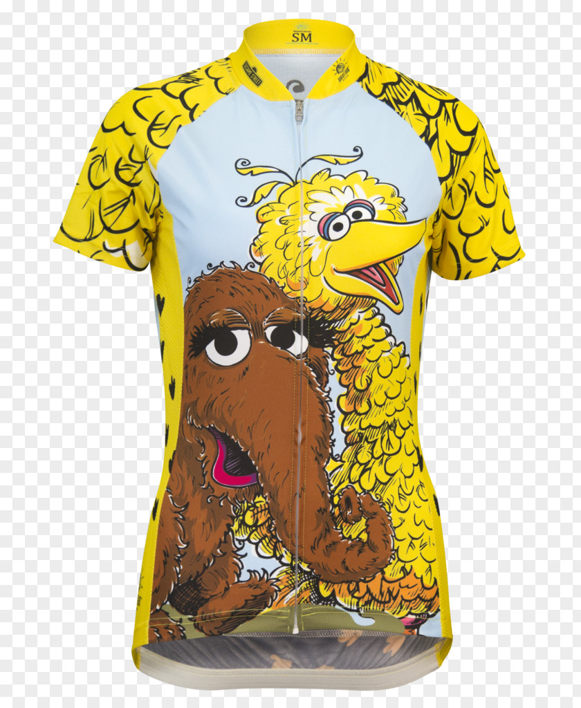 T-shirt Cycling Jersey Big Bird Mr. Snuffleupagus PNG