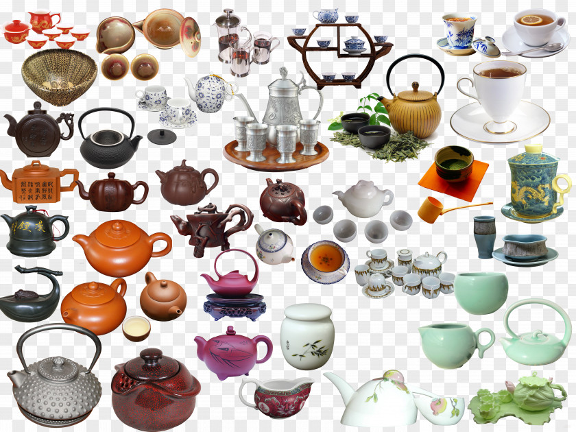 Tea Set Teapot Coffee Cup Porcelain Ceramic PNG