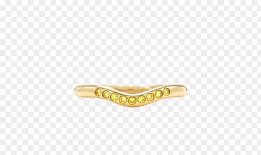 Tiffany Luxury 18K Gold With Yellow Diamond Wedding Ring Bangle PNG