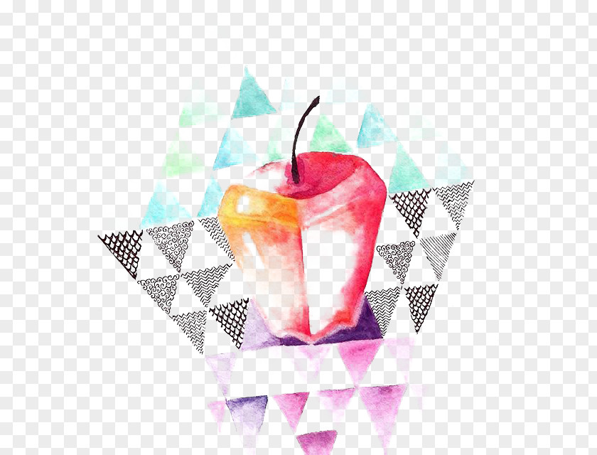 Creative Painted Apple Humour Illustration PNG