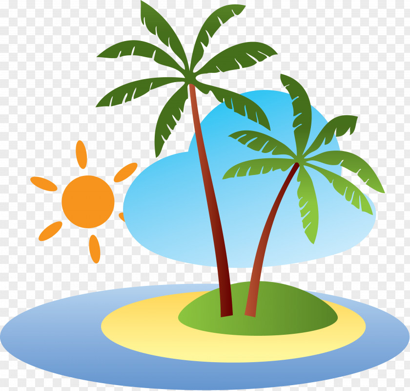 Floating Island Beach Theatrical Scenery Clip Art PNG