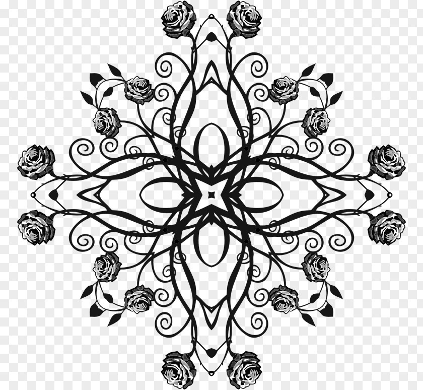 Flower Black And White Floral Design Clip Art PNG
