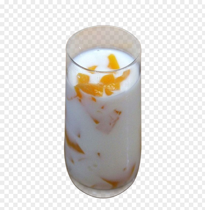 Glass Of Peach Yogurt Ice Cream Smoothie Milk Cup PNG