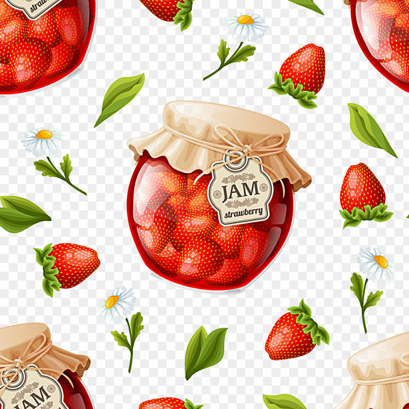 Strawberry Marmalade Gelatin Dessert Fruit Preserves PNG