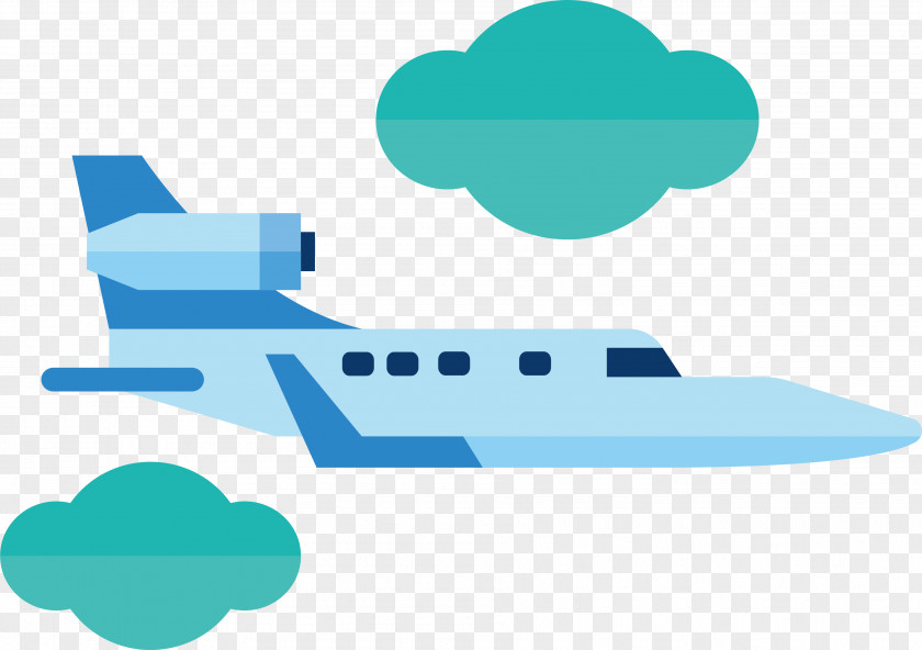 Airplane In The Clouds Aircraft Clip Art PNG