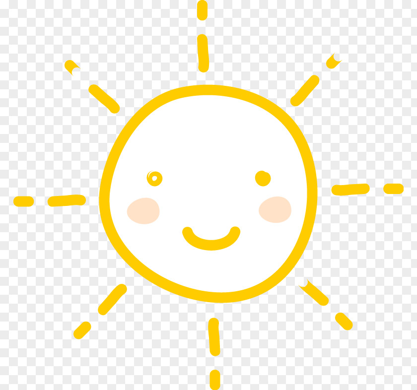 Cute Cartoon Sun Icon PNG