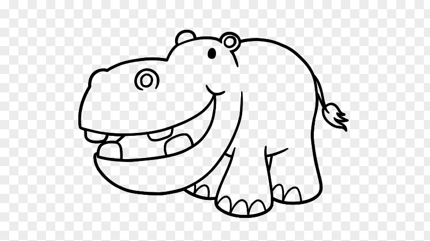 Hippopotamus Coloring Book Drawing Clip Art PNG