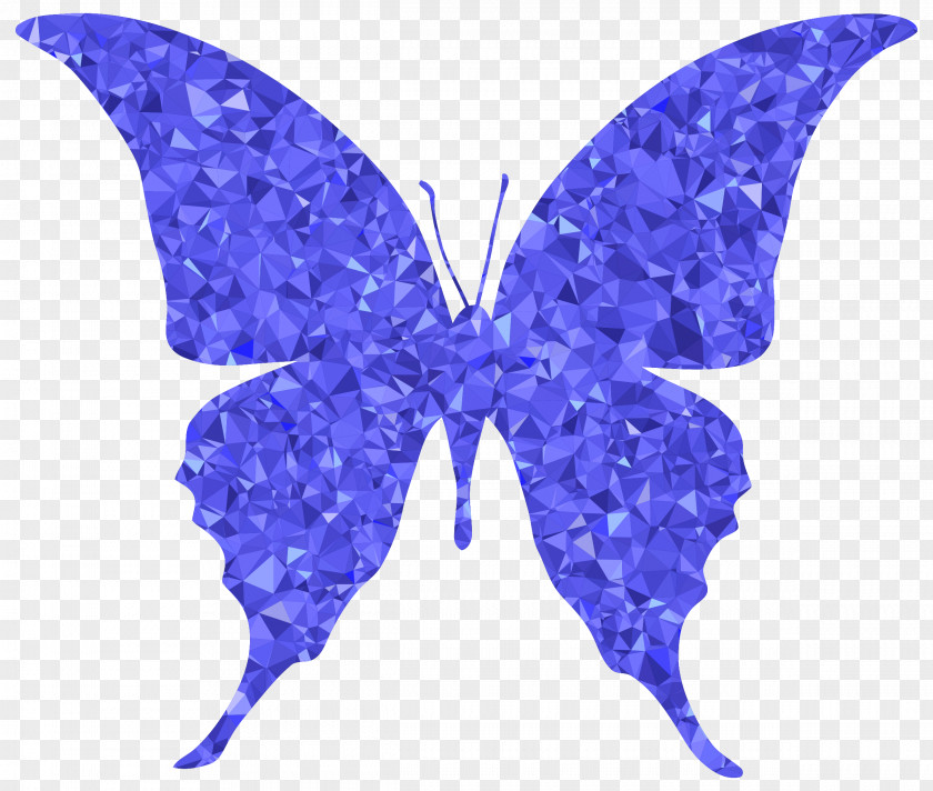 Sapphire Butterfly Silhouette Clip Art PNG