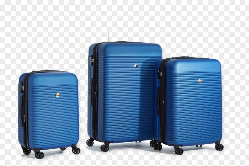 Luggage Suitcase Baggage Delsey Trolley Blue PNG