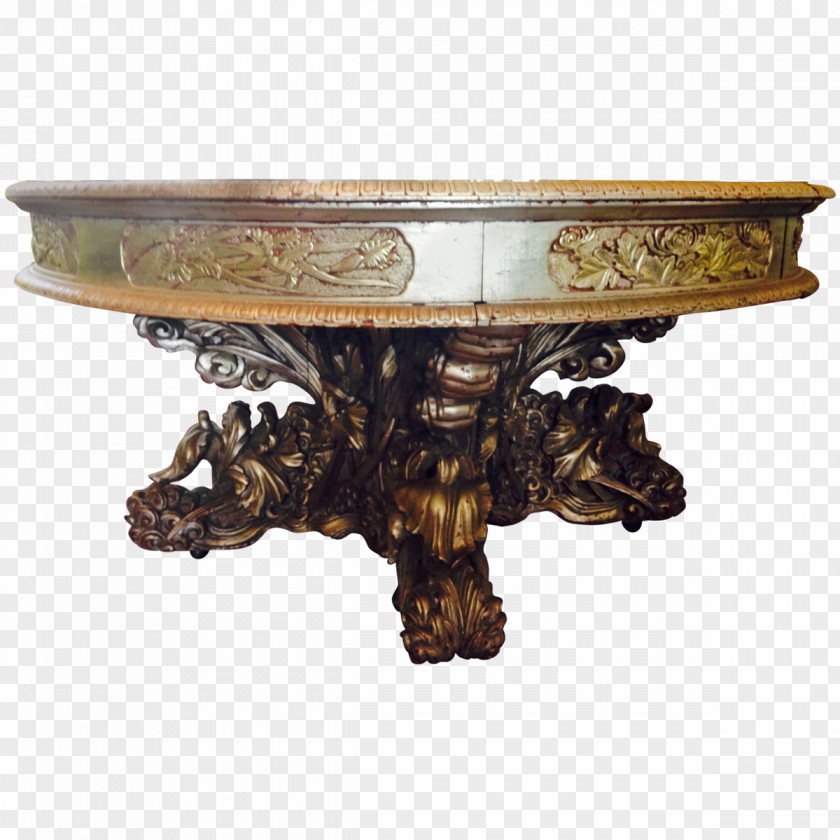 Exquisite Carving. Coffee Tables 01504 Bronze Antique PNG