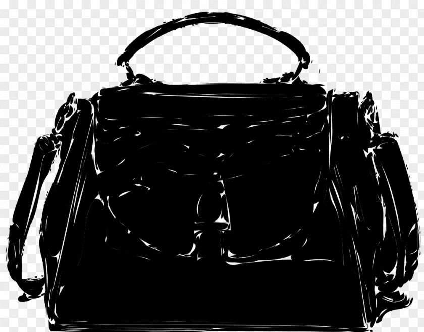 M Product Handbag Shoulder Bag Leather Black & White PNG