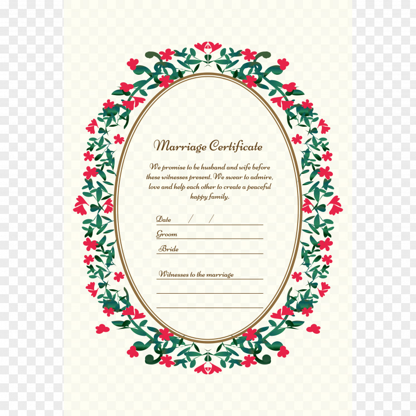 Marriage Certificate Picture Frames Teal Line Font PNG