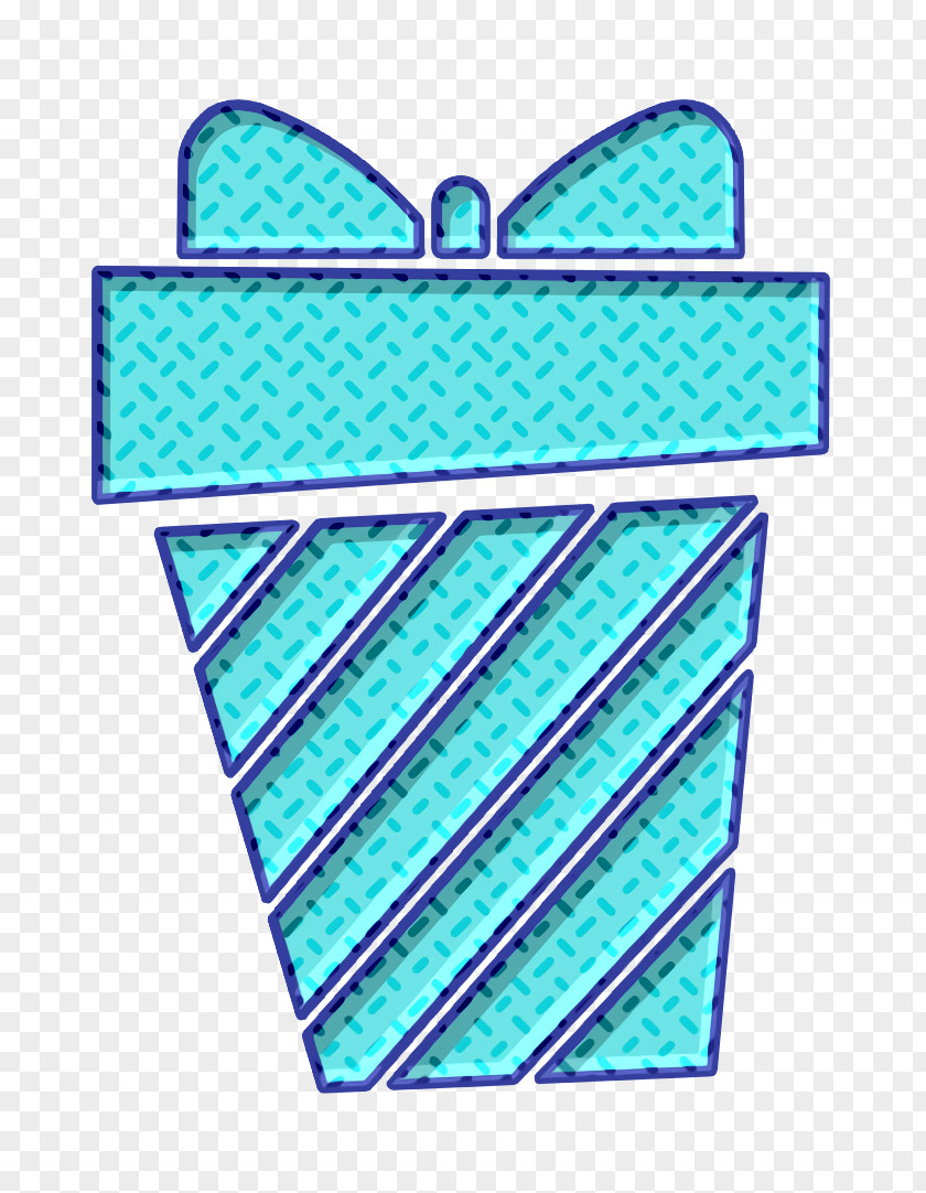 Teal Blue Christmas Icon Gift Giftbox PNG