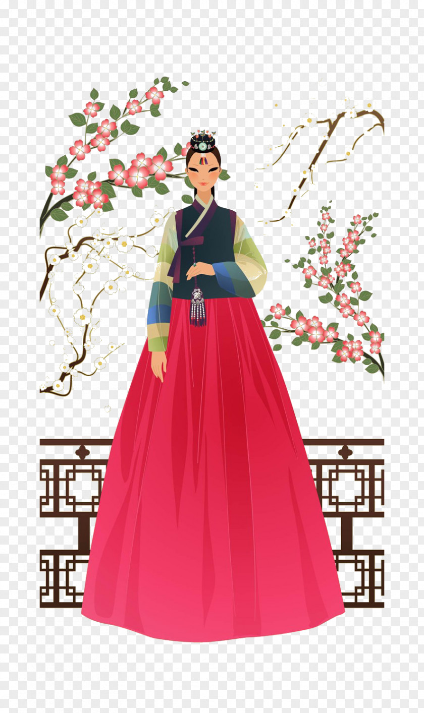 Cartoon South Korean Women Korea Woman PNG