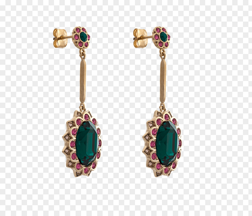 Jewellery Earring Fuchsia Emerald Pink PNG