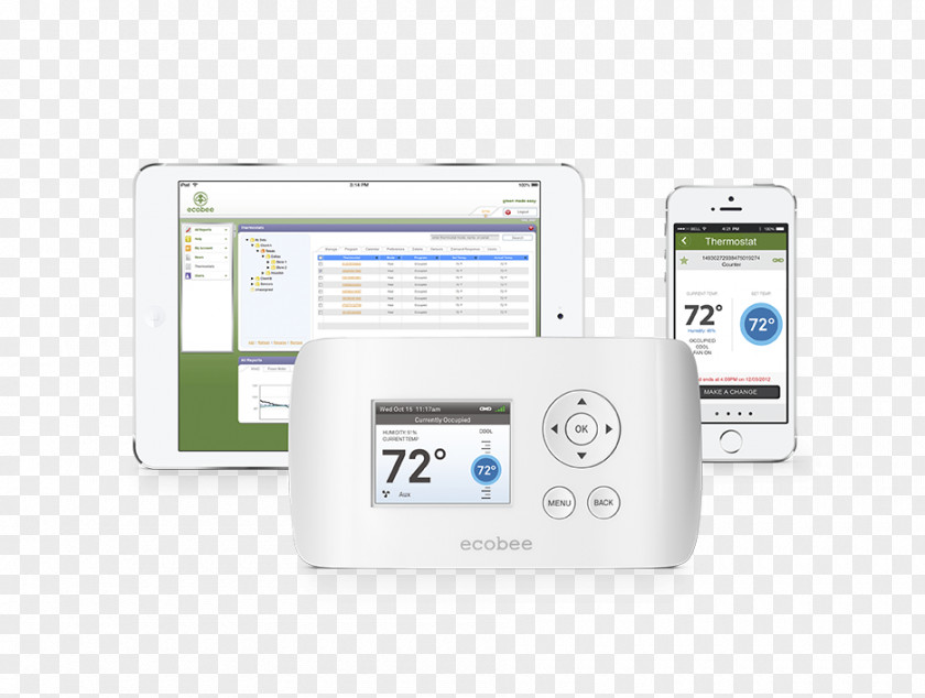 Smart Thermostat Energy Management System Ecobee PNG