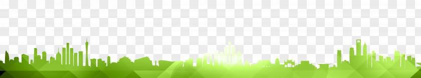 Green City Silhouette Wheatgrass Lawn Energy Wallpaper PNG