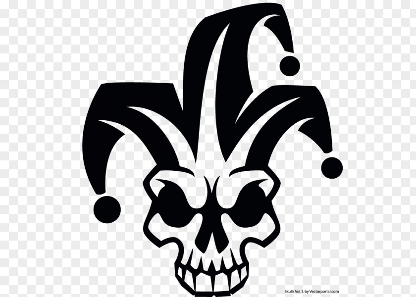 Skull Harlequin Clown PNG