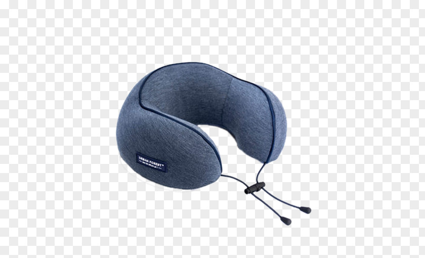 Blue Grey Simple U-pillow Eye Pillow Neck Sleep Travel PNG