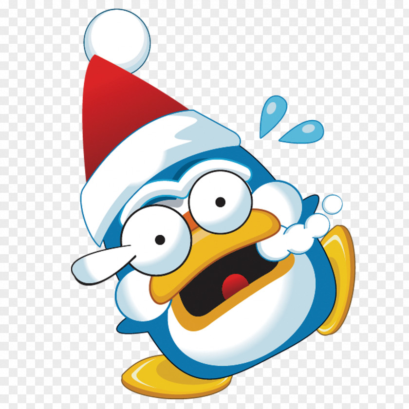 Creative Christmas Penguin Cartoon PNG