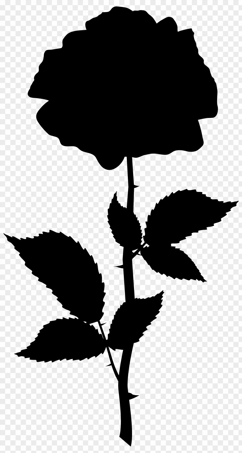 Flower Plant Stem Leaf Clip Art Silhouette PNG