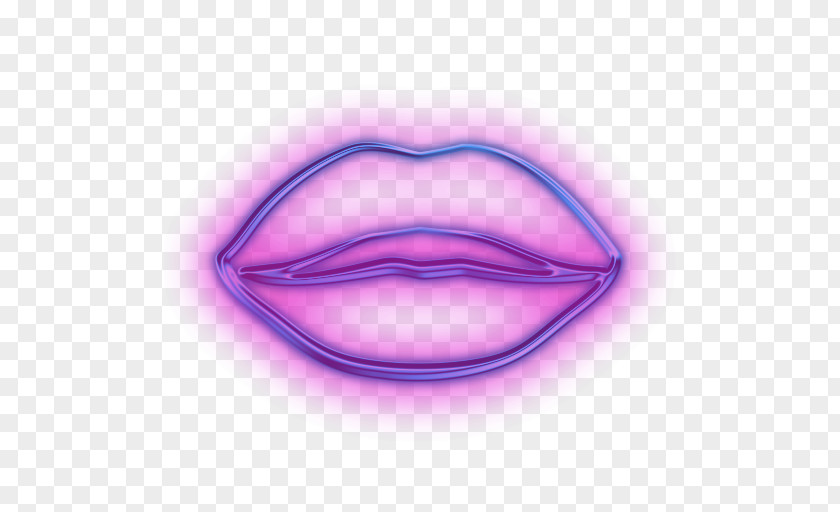 Lipstick Neon Sign Sticker PNG