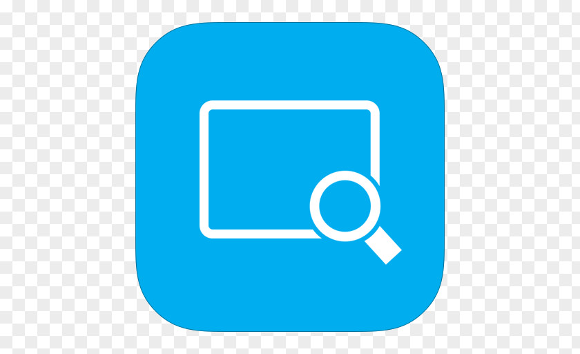 MetroUI Apps Magnifier Blue Computer Icon Area Text PNG