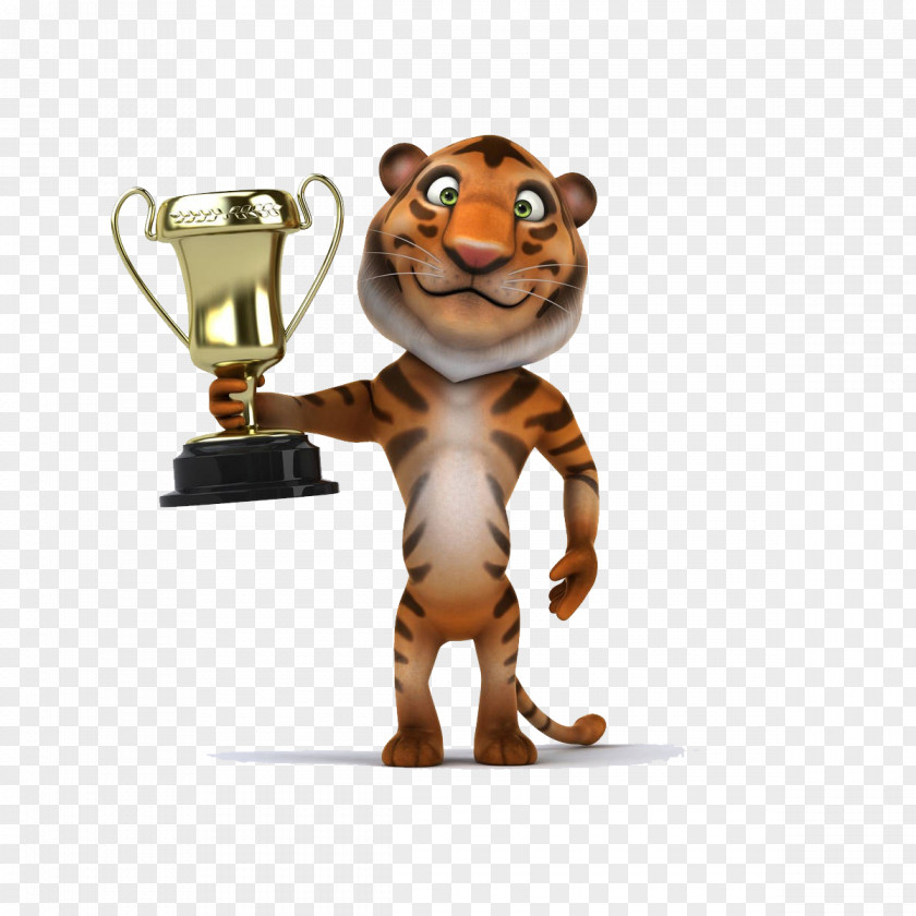 Take The Trophy Of Tiger Stock Photography Royalty-free Illustration PNG