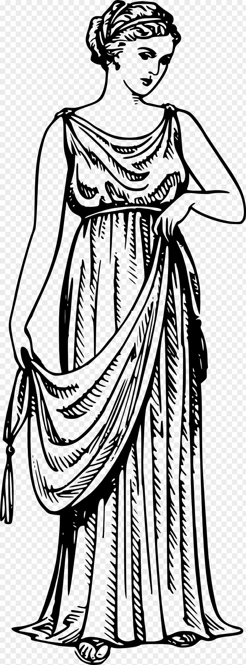 Toga Ancient Greece T-shirt Clothing Chiton Dress PNG