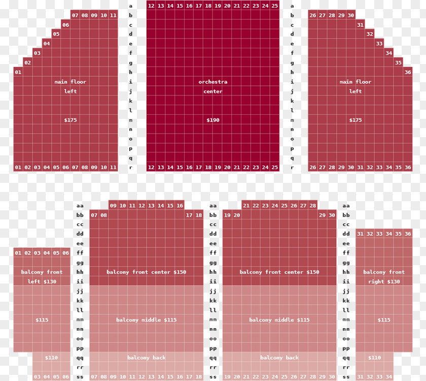 Troy University Dothan Belvoir St Theatre Cinema Seating Plan PNG