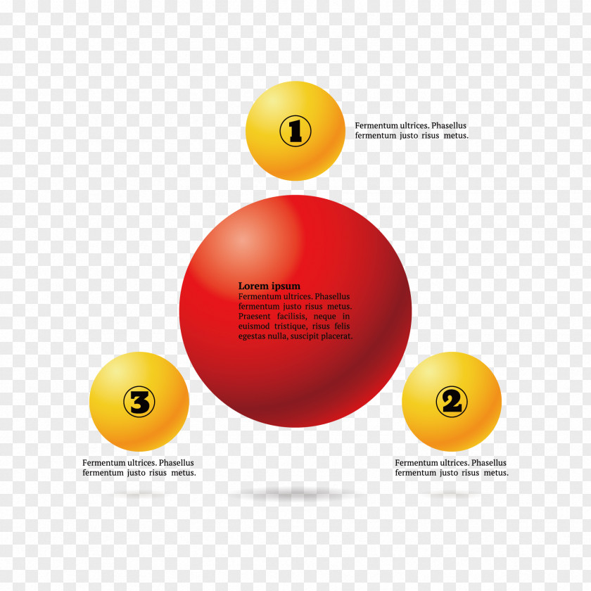 Vector Color Ball Information Map Infographic PNG