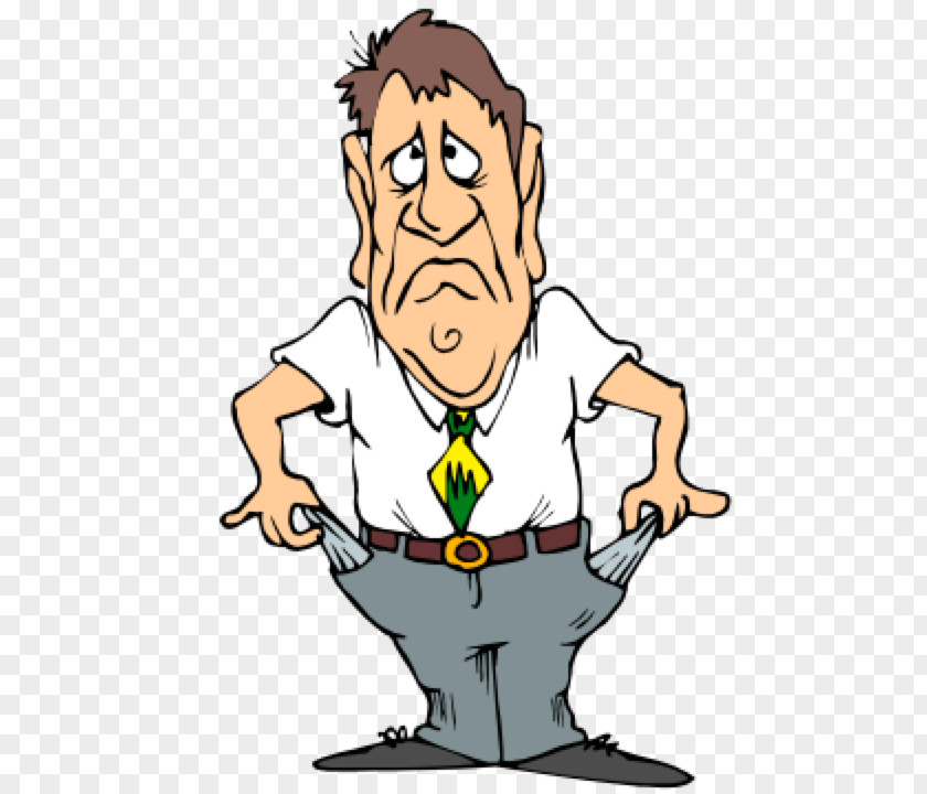 Broke Man Cartoon Male Person PNG