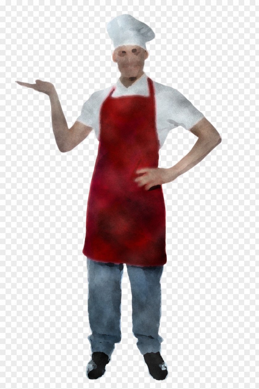 Gesture Chefs Uniform Clothing Cook Standing Costume Apron PNG