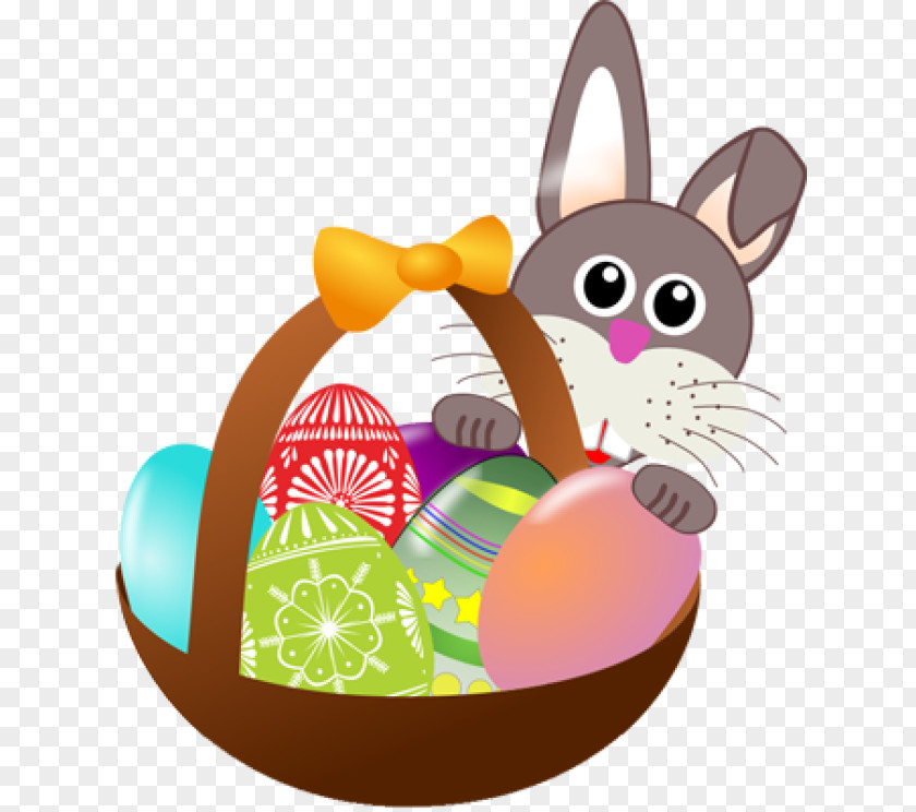 Easter Bunny Egg Hunt Basket Child PNG