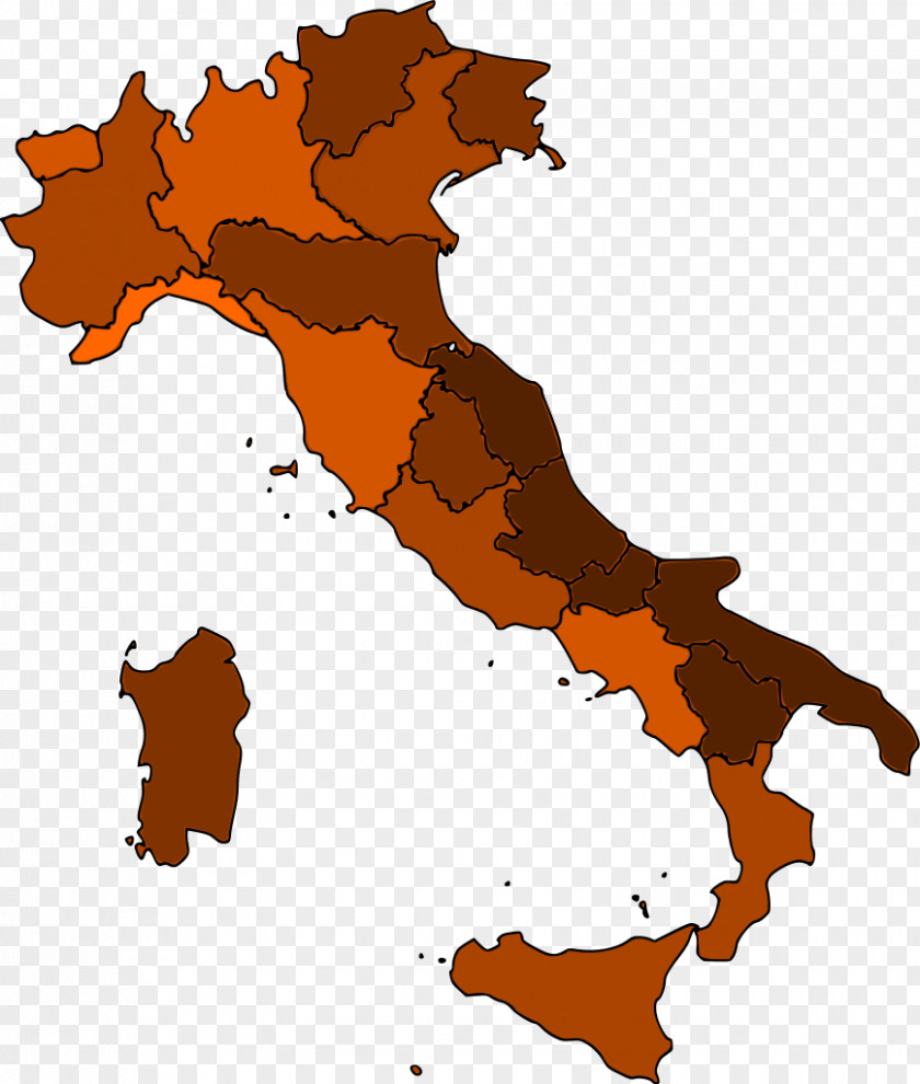 Map Regions Of Italy World History Flag PNG