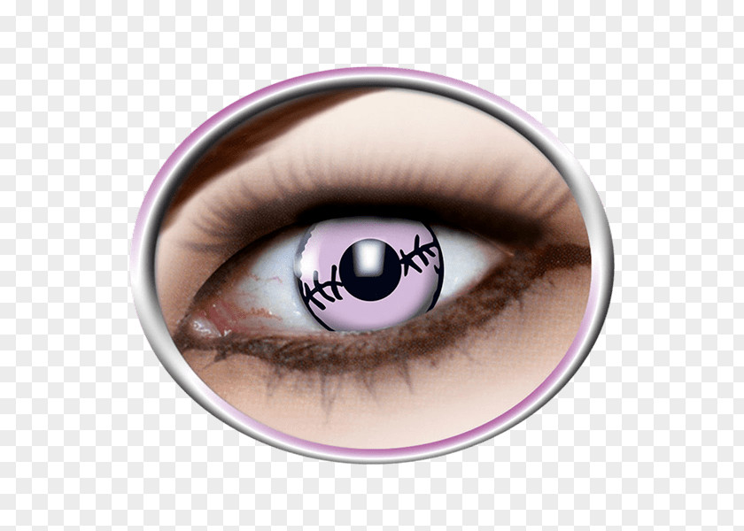 Party Contact Lenses Red Blue PNG