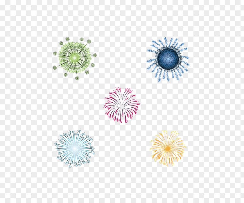 Color Fireworks Vector Material Adobe PNG