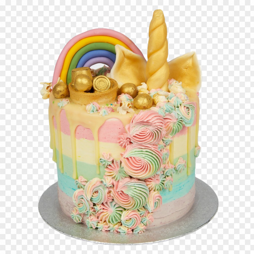 Unicorn Birthday Cupcakes Cake Decorating Buttercream Rainbow Cookie PNG