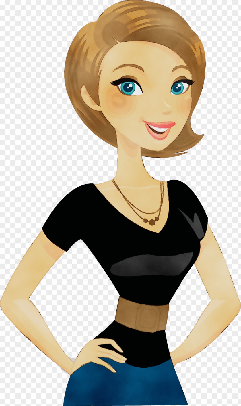 Cartoon Blond Shoulder Arm Joint PNG