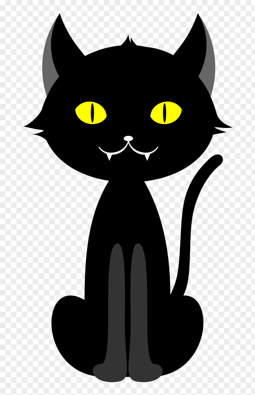 Halloween Material Black Cat Whiskers Kitten Domestic Short-haired PNG