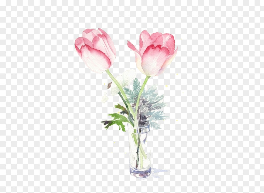 Tulip Watercolor: Flowers Watercolor Painting Drawing Illustration PNG