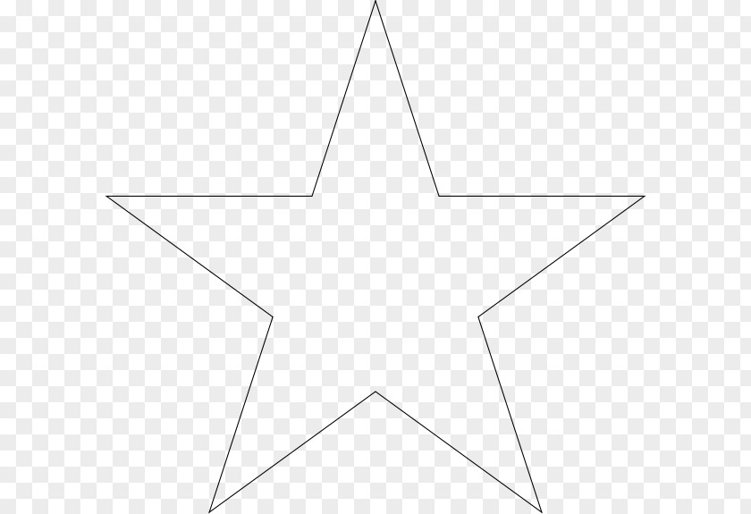 White Star Polygon Line Art PNG