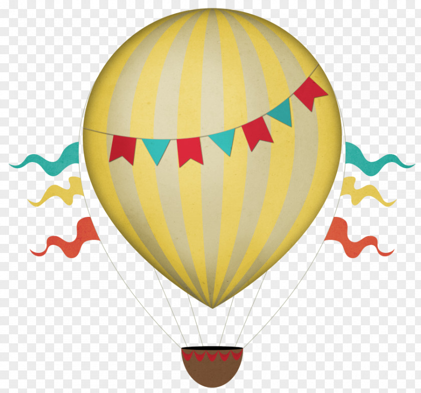 Aloft Graphic Vintage Hot Air Balloon Clip Art PNG