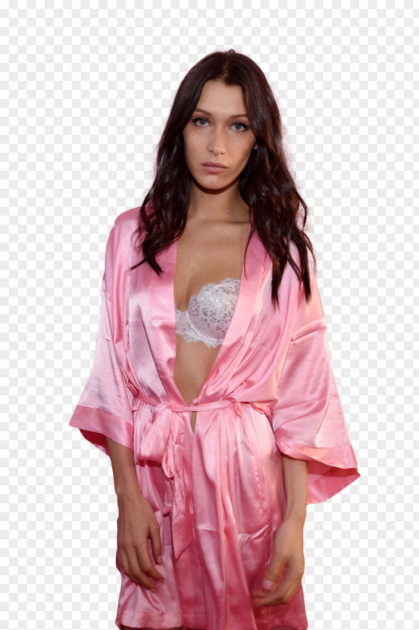 Bella Hadid Model Robe Victoria's Secret Pink PNG