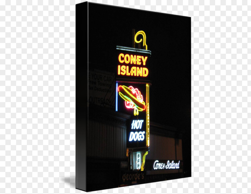 Coney Island Hot Dog Electronic Signage Display Device Advertising Electronics PNG