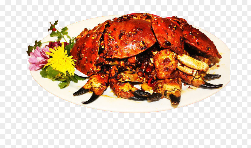 Delicious Spicy Flavored Crabs Chilli Crab Fried Rice Black Pepper Dungeness PNG