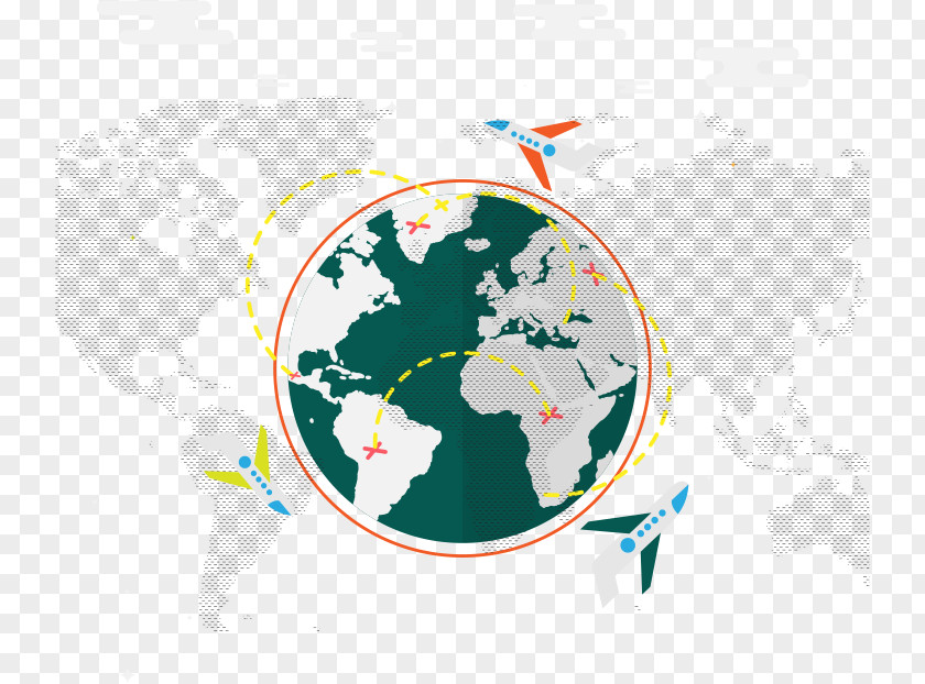Vector Map And Route Aircraft Globe Integra Technologies Inc World PNG