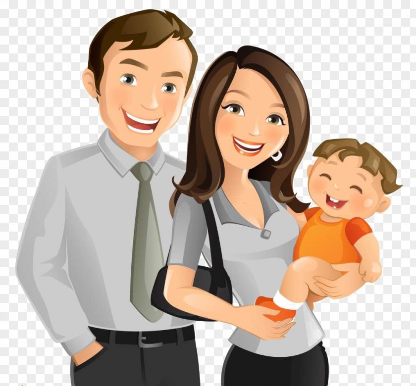Cartoon Painting Family PNG
