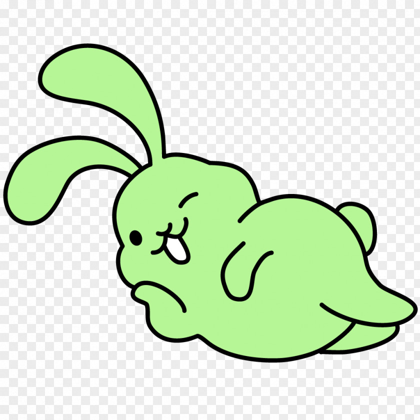 Green Rabbit Easter Bunny Domestic Clip Art PNG