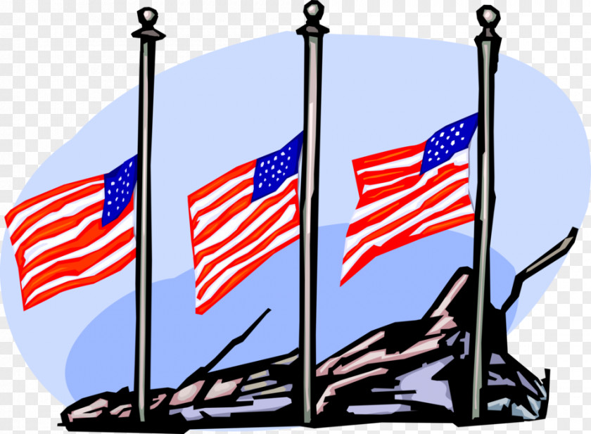 Mast Flag Clip Art Vector Graphics Of The United States Half-mast PNG